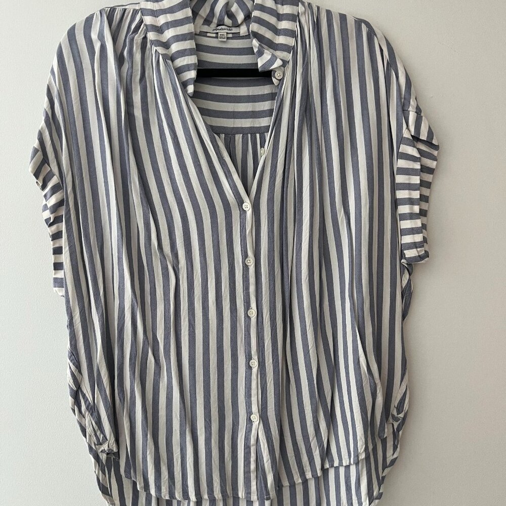 Madewell Central Striped Shirt Blue Size XXL